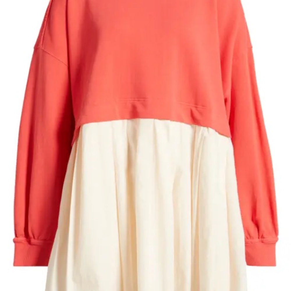 Free People Eleanor Size XL, Watermelon Wedge Two-Tone Dress